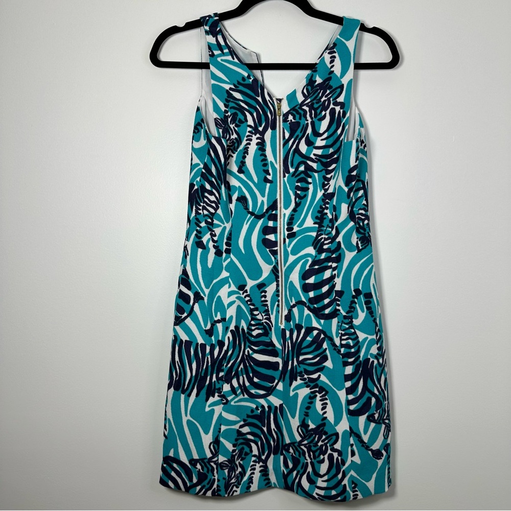 Lilly Pulitzer Women's Madeline I’m Game Zebra Dress Size 2 - Picture 3 of 7